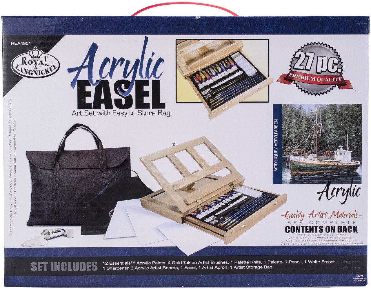 Royal & Langnickel(R) Easel Art Set W/Easy To Store Bag-Acrylic